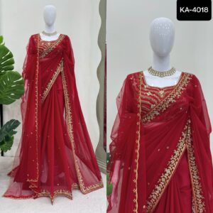 Designer Saree on Faux Georgette